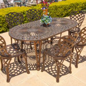 6 Seater Small Diamond, 157cm x 85cm King Diamond Table (Oval)